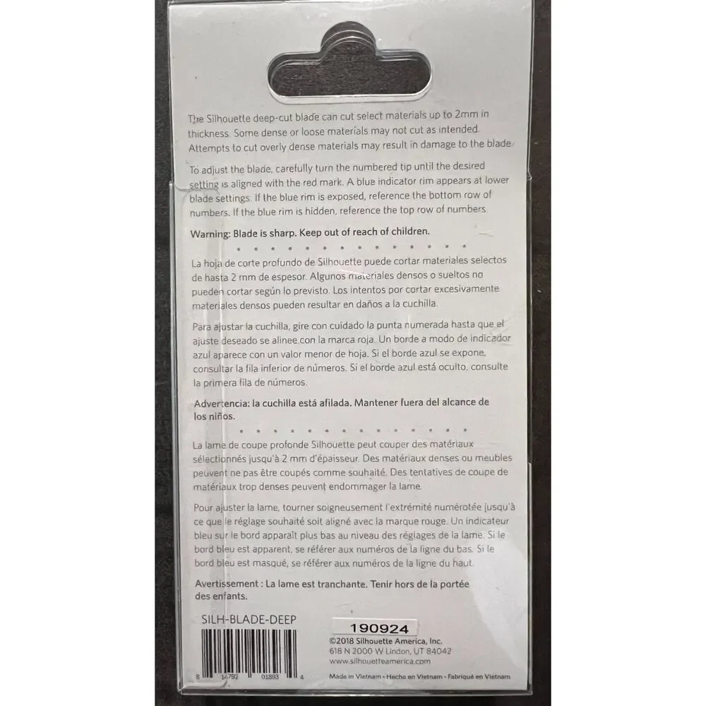 Silhouette Deep Cut Blade XL 2mm New